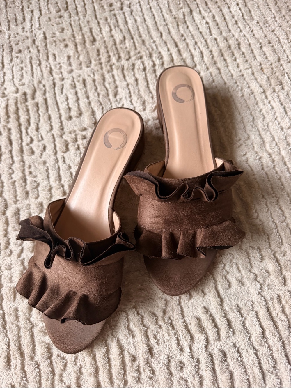 Journee collection sabica ruffle slip sandals